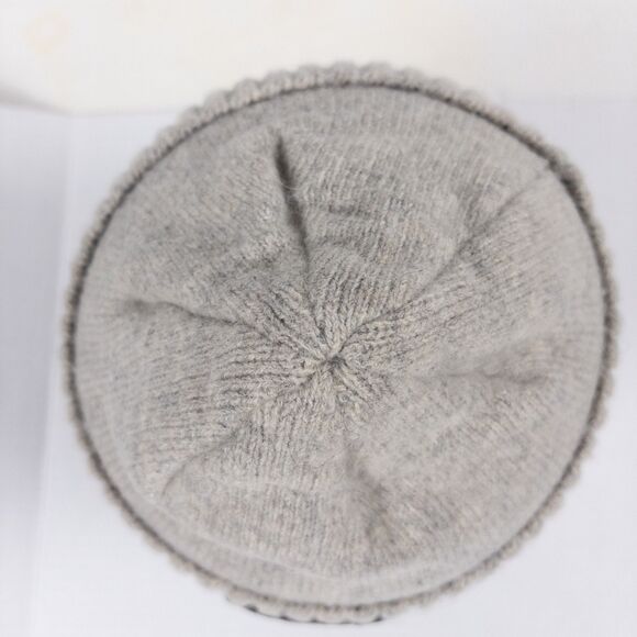 Patagonia Brodeo Beanie Drifter Gray Wool Blend P6 Logo Rib Knit Cuffed Hat - Picture 2 of 3